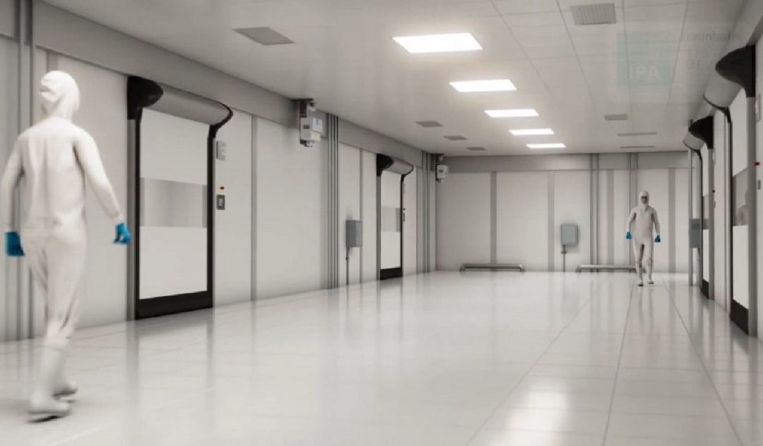 Ușa rapidă Dynaco D-313 Cleanroom CL4: Prima ușă rapidă pentru camere curate certificată ISO 14644-1 Clasa 4