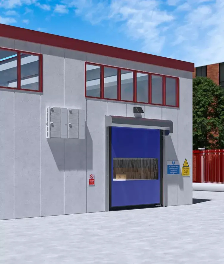 Montaj pe exterior, design minimalist